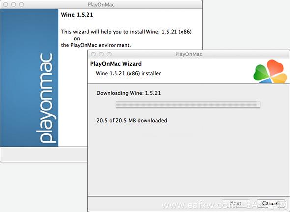 新版本的 Wine 出现在 PlayOnMac Wine 版本管理窗口的左侧