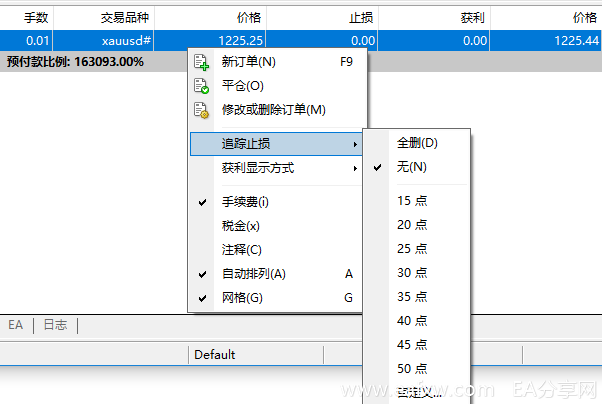 图片[1]_交易时如何设置移动止损（追踪止损）？_EAAI.TOP_EA分享网_交易学习APP_EA交易爱好者联盟