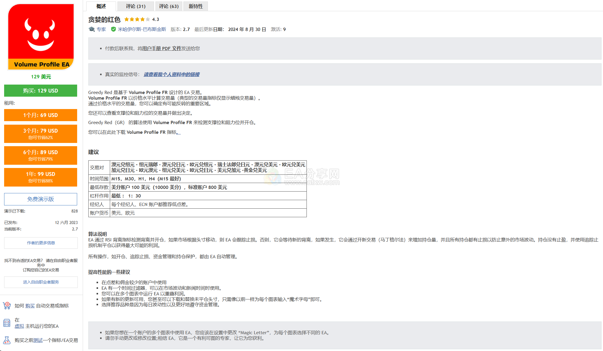Greedy Red_2.6 开心版_EA交易社群_EA分享_EAAI.TOP_EA分享网_交易学习APP_EA交易爱好者联盟