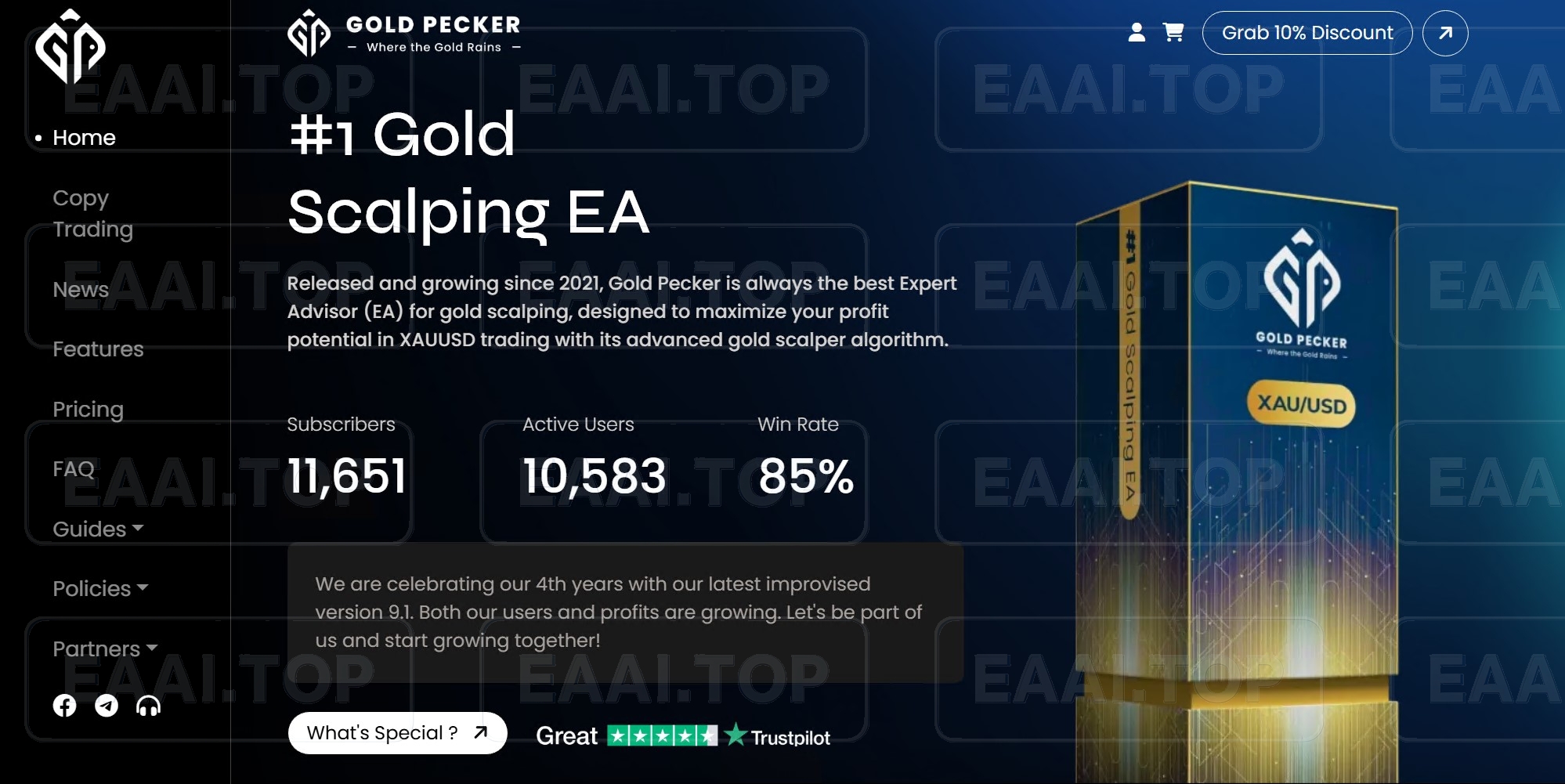 Gold Pecker EA 破限版_EA交易社群_EA分享_EAAI.TOP_EA分享网_交易学习APP_EA交易爱好者联盟