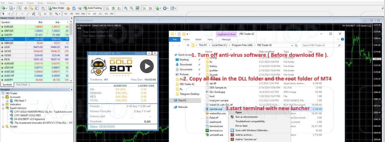 - start terminal with luncher